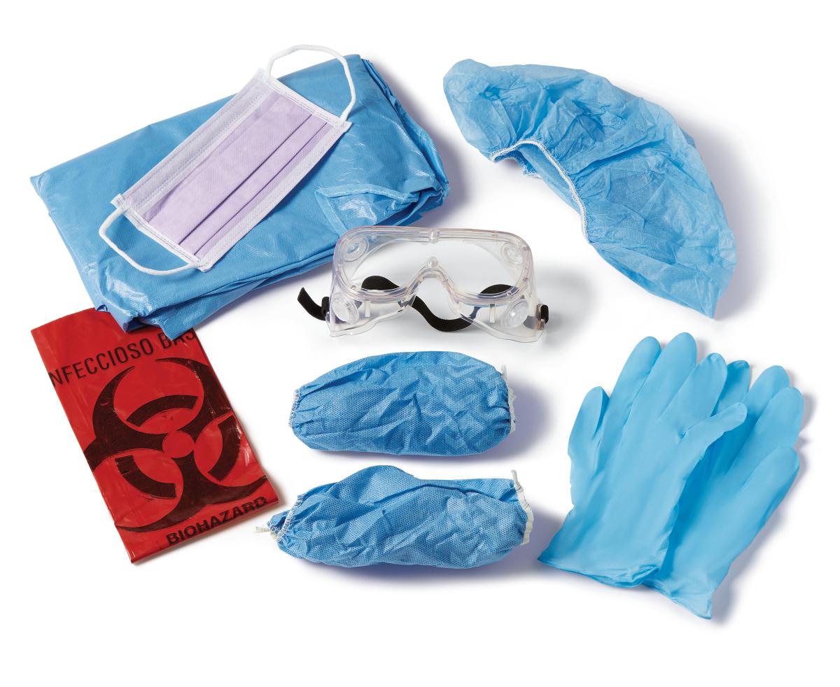 Kit Isolation Basic Employee Protection Kit with Goggles (1/KT 25KT/CS) by Medline  ID DYKD100EPKLF1